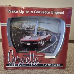 CHEVROLET CORVETTE STING RAY CLOCK New In Box. By Mark Feldstein